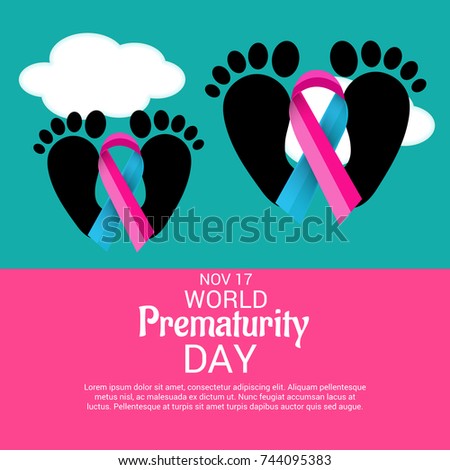 Vector illustration of a Banner for World Prematurity Day.