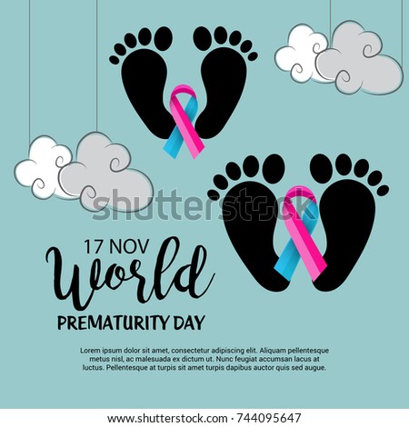 Vector illustration of a Banner for World Prematurity Day.