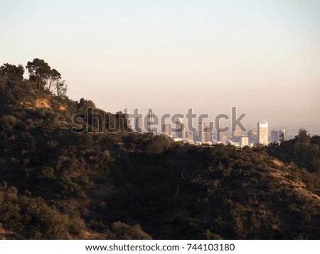 Smog and foggy in Los Angeles County, California.