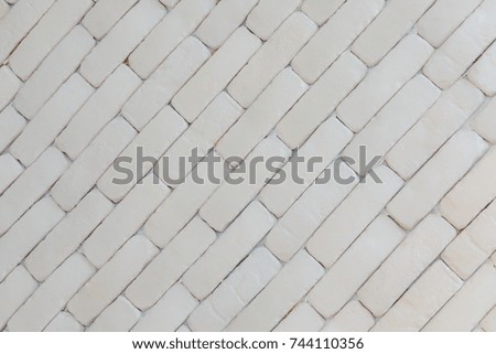 The white angle brickwork for background decoration