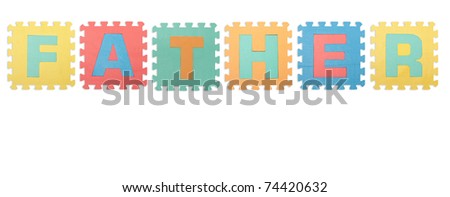 wording for kid isolated white background