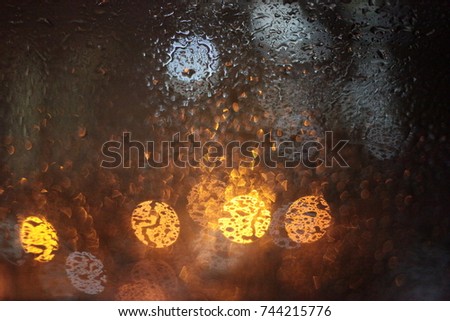 bokeh lights from led light on night time for background