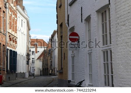 A street view in Bruges, Belgium