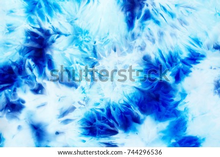 batik background, textile batik structure. Blue color.