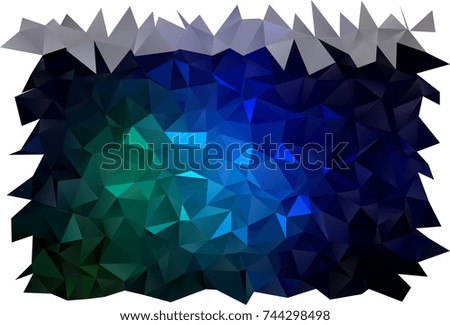 Dark Blue, Green vector shining triangular pattern. Brand-new colored illustration in blurry style with gradient. The template can be used as a background for cell phones.