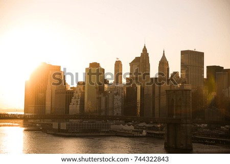 Skyline NYC in sunset