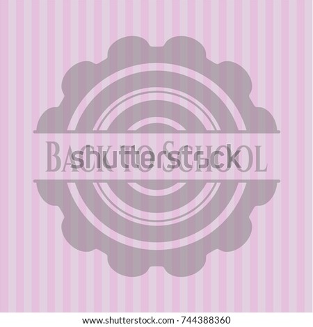 Back to School badge with pink background