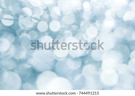 abstract blue background with blur bokeh light effect for Christmas background