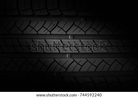 new tire texture - background Royalty-Free Stock Photo #744592240