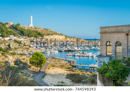Scenic sight in Leuca, province of Lecce, Puglia, southern Italy. Royalty-Free Stock Photo #744598393