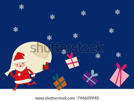 December. Happy Holidays.Santa Claus. 