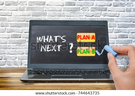 What’s next question on laptop screen, tick on plan b