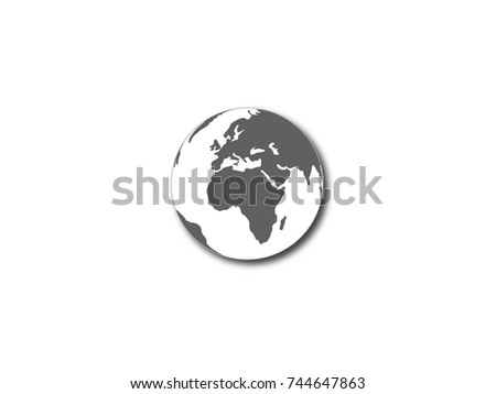 world cycle.Icon symbol isolated on white background. Vector illustration. Royalty-Free Stock Photo #744647863