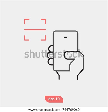 Vector touch screen icon, Hand gesture symbol, flat and trendy illustration sign