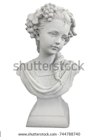 Statue of an angel isolated on white with clipping path,Fairy ch