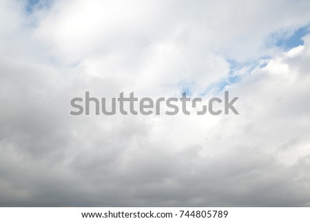 Autumn Clouds. Blue sky with white and black clouds background weather sunny and sunlight abstract beautiful summer and autumn bright and clear