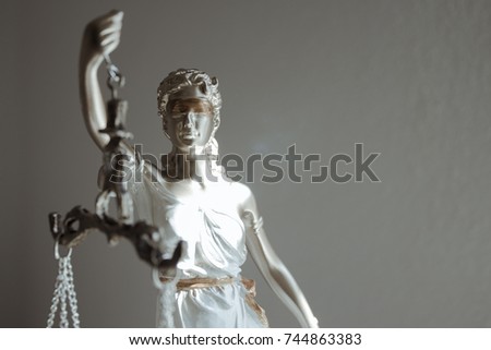 White female statue symbol of justice Themis. This figure has not specific author, no model release needed.