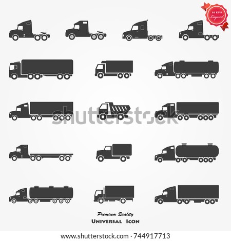 Truck Icon Vector Royalty-Free Stock Photo #744917713