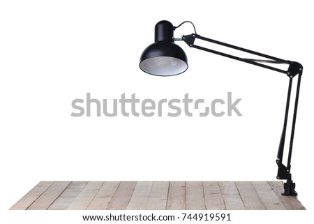 Clip lamp on white background