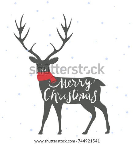 Christmas deer background