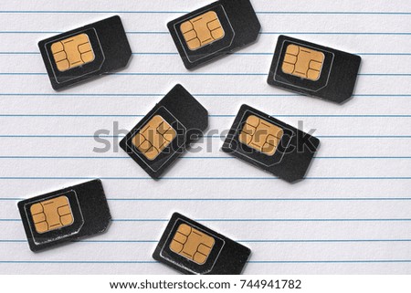 SIM cards are paper lined with
