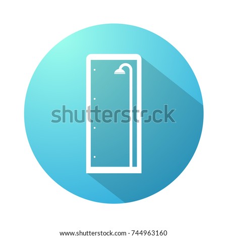 blue shower enclosure symbol