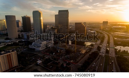 SUNRISE OVER DOWNTOWN TAMPA