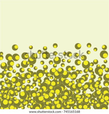 Vector Background Pattern. Element of design. Colored circles on a yellow background