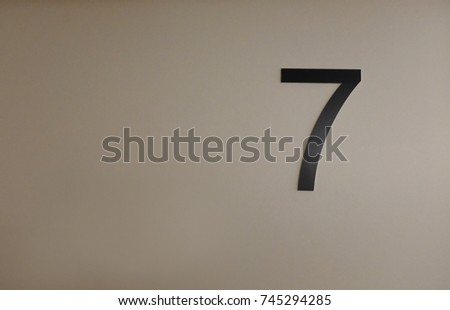 Sign of 7th floor