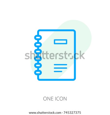 Notepad  icon line style isolated on white background. For your design, logo. Vector illustration.