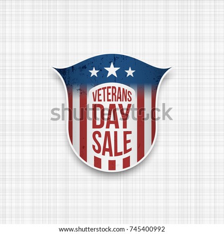 Veterans Day Sale realistic Badge