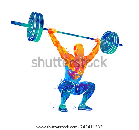 strong man powerlifting Royalty-Free Stock Photo #745411333
