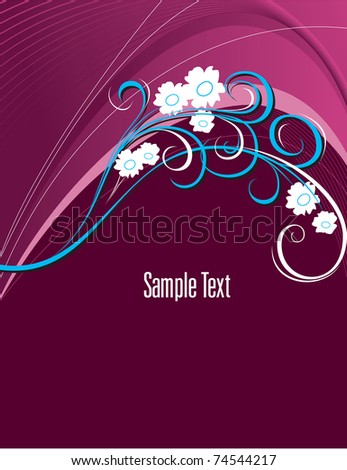 Abstract Floral Background. Eps10. Vector Illustration.