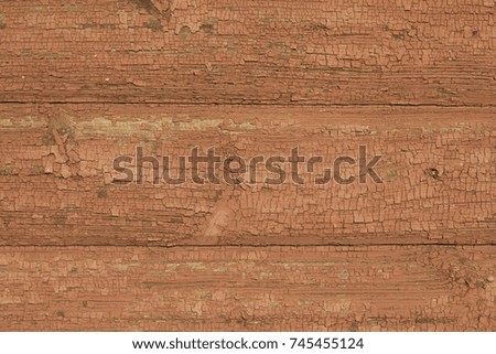 texture of large old shabby light red boards