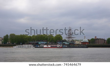 Photo from famous village of Greenwich with beautiful scattered clouds, London, United Kingdom                      