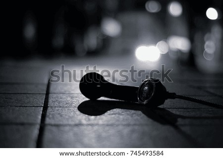 black and white photo of telephone handset receiver 