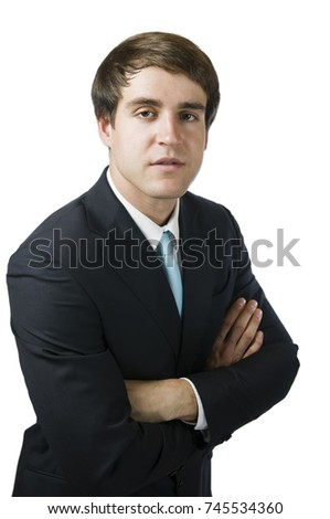 man fold ones arms on white