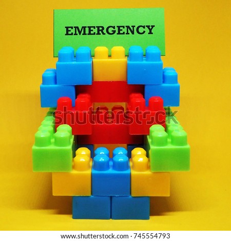 Emergency word with toys