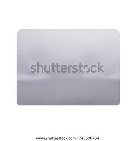white box isolated on a white background. back view 