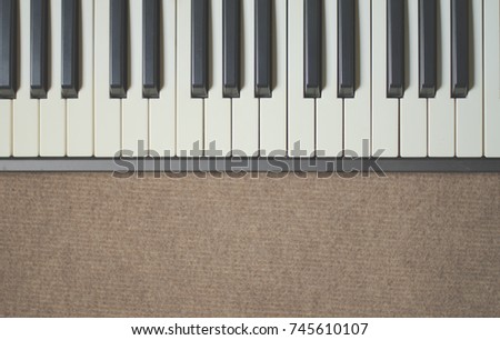 Musical Keyboards White and black close up