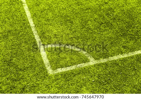 Corner of a football field, detail of a sport field