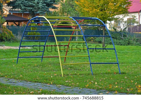 ladder for children in the park in autumn