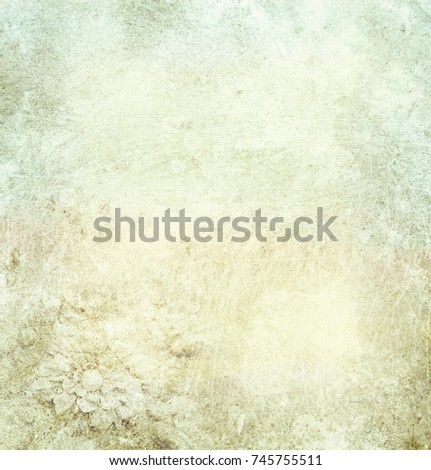 Background page design for a photo book, scrapbook or wallpaper in a blend of blue, yellow and green colors; abstract stone and metal textures