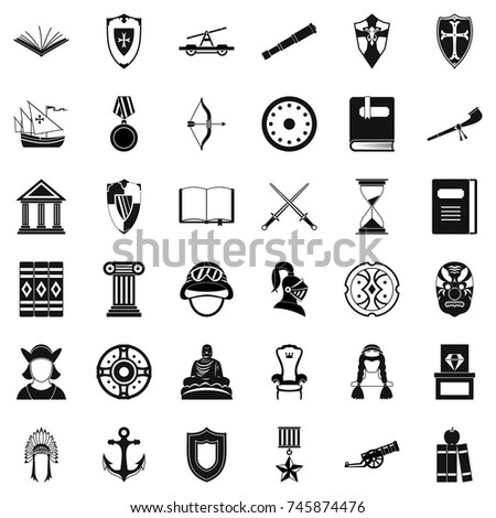 Helpdesk icons set. Simple style of 36 helpdesk vector icons for web isolated on white background