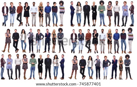 Group of ordinary people Royalty-Free Stock Photo #745877401
