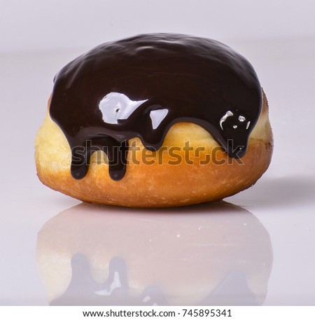  jewish holiday Hanukkah symbol image of donut. isolated .
