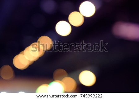 bright and colorful light bokeh in dark background