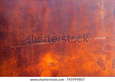 Rust on raw steel background