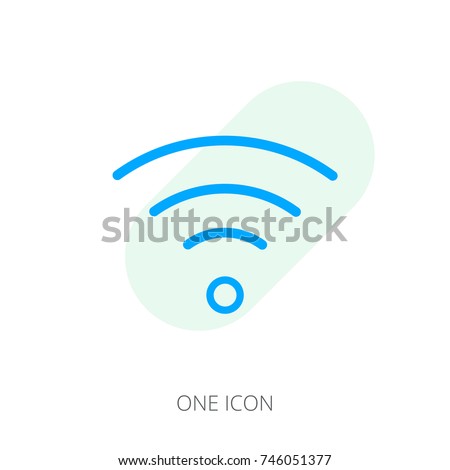 Wi fi icon line style isolated on white background. For your design, logo. Vector illustration.