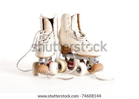 rollin skates isolated on white background
